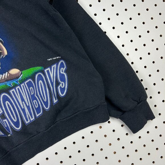 Dallas Cowboys Crewneck Sweatshirt Medium 90s Taz Graphic Tuff Enuff NFL‎ Comic - Picture 3 of 7